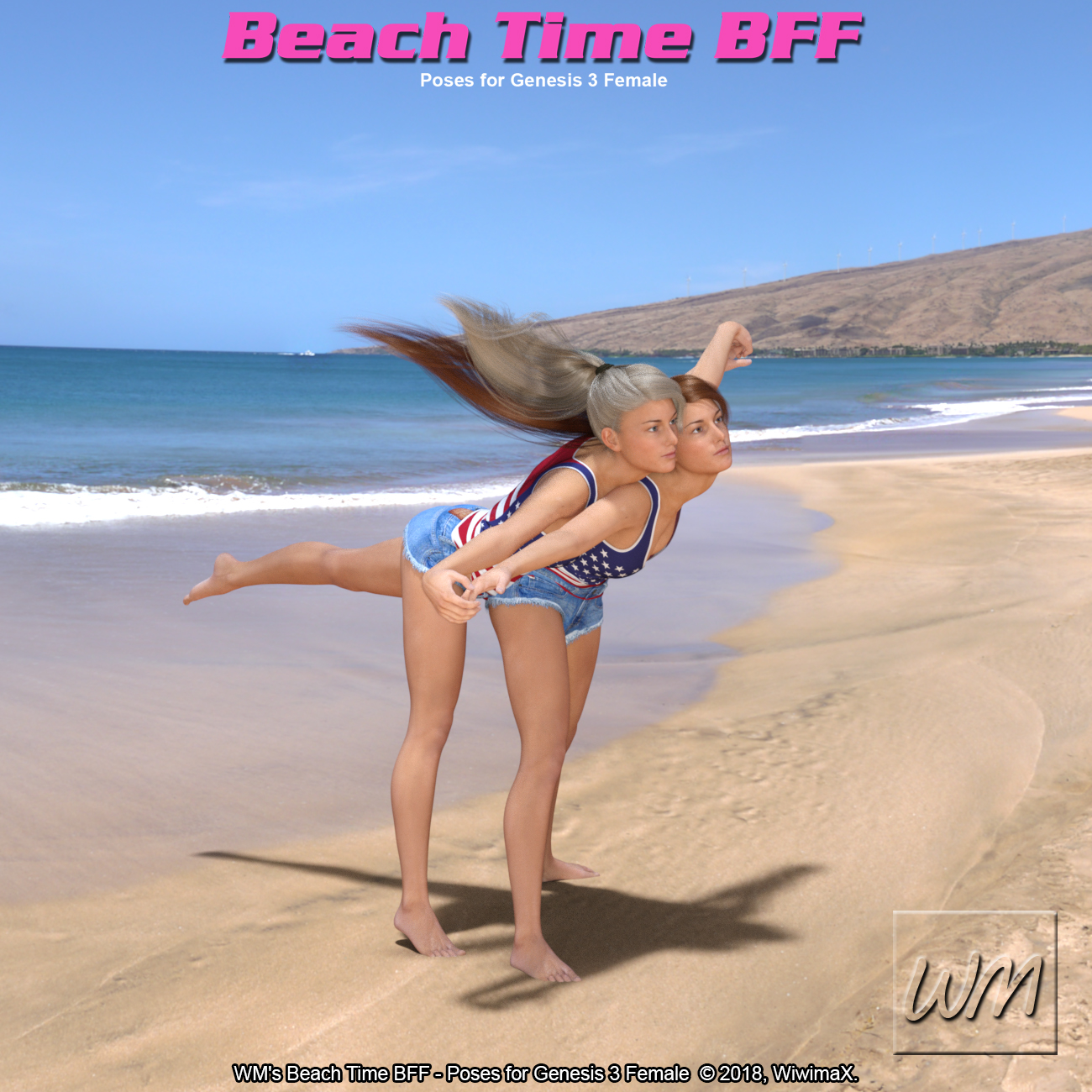 WM's Beach Time BFF - Poses for Genesis 3 Female by N/A