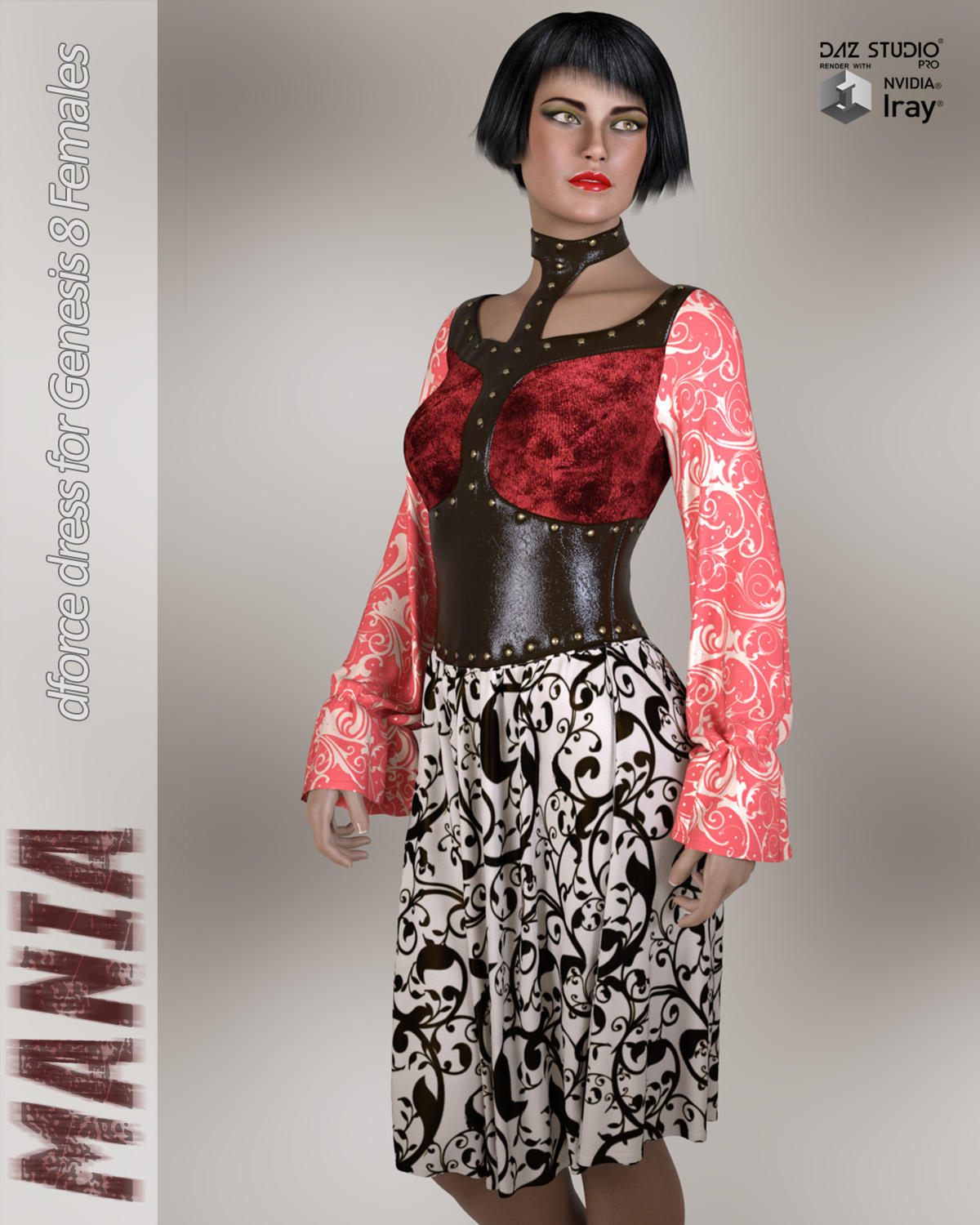 Mania dForce dress for Genesis 8 Females by N/A