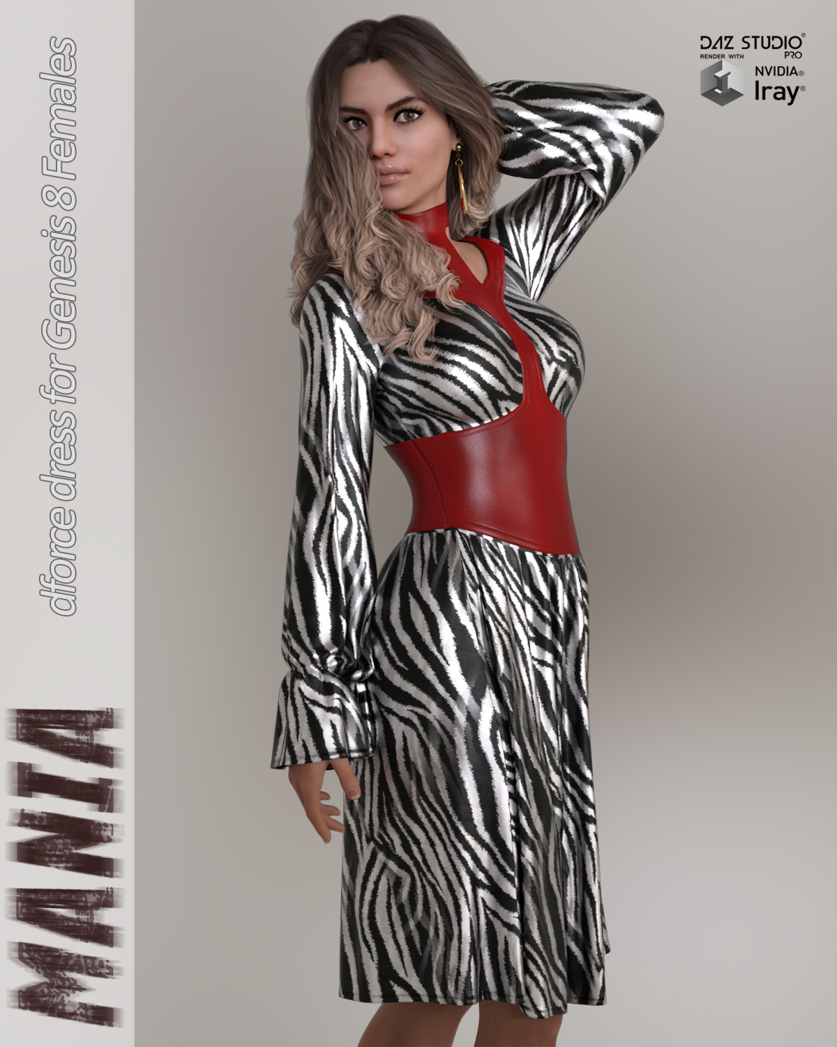 Mania dForce dress for Genesis 8 Females by N/A