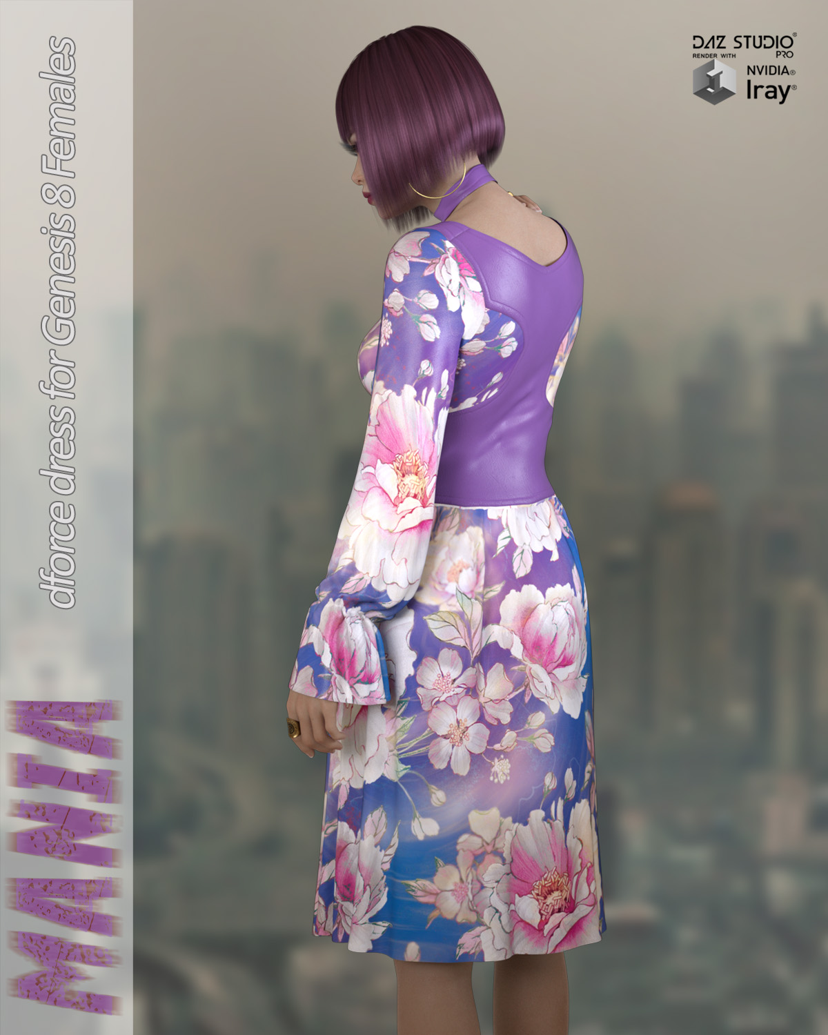 Mania dForce dress for Genesis 8 Females by N/A