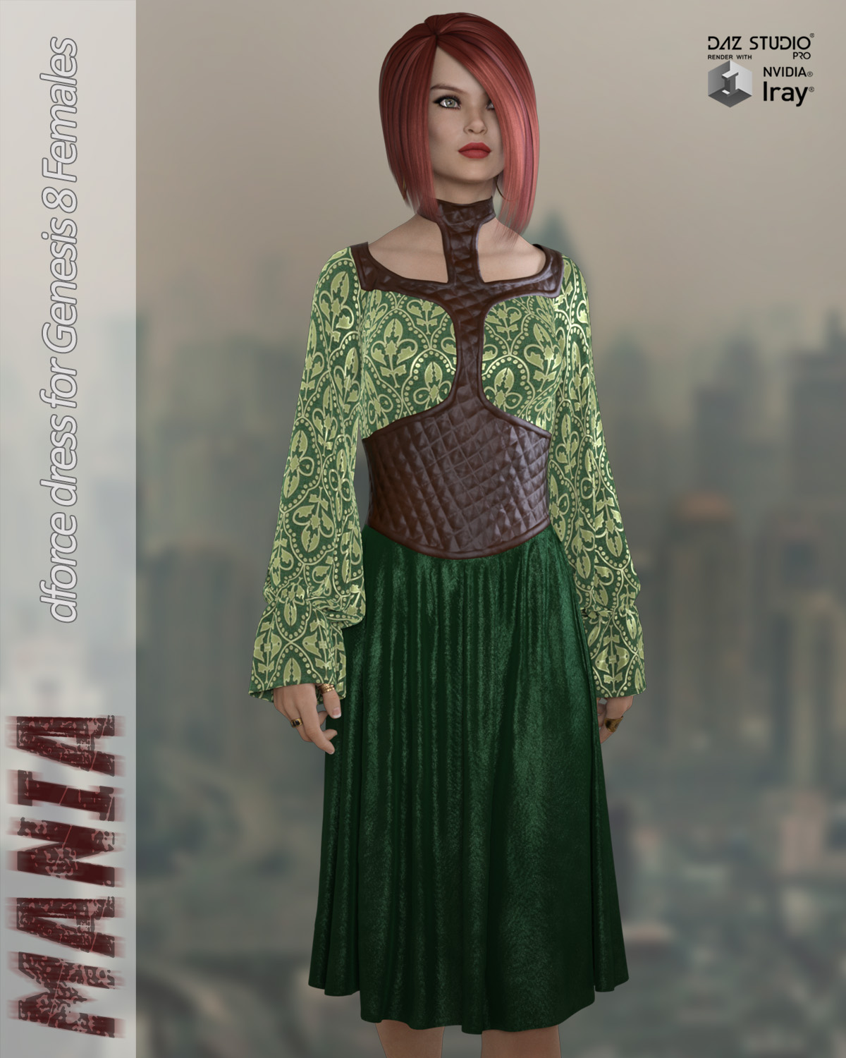 Mania dForce dress for Genesis 8 Females by N/A