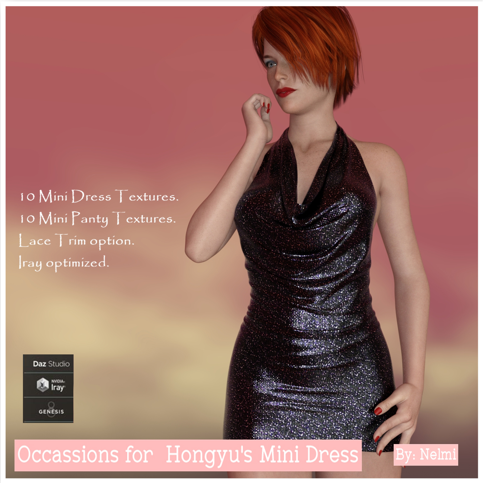 Ocassions Texture set for Mini Dress by Hongyu Genesis 8 and Victoria 8 by N/A