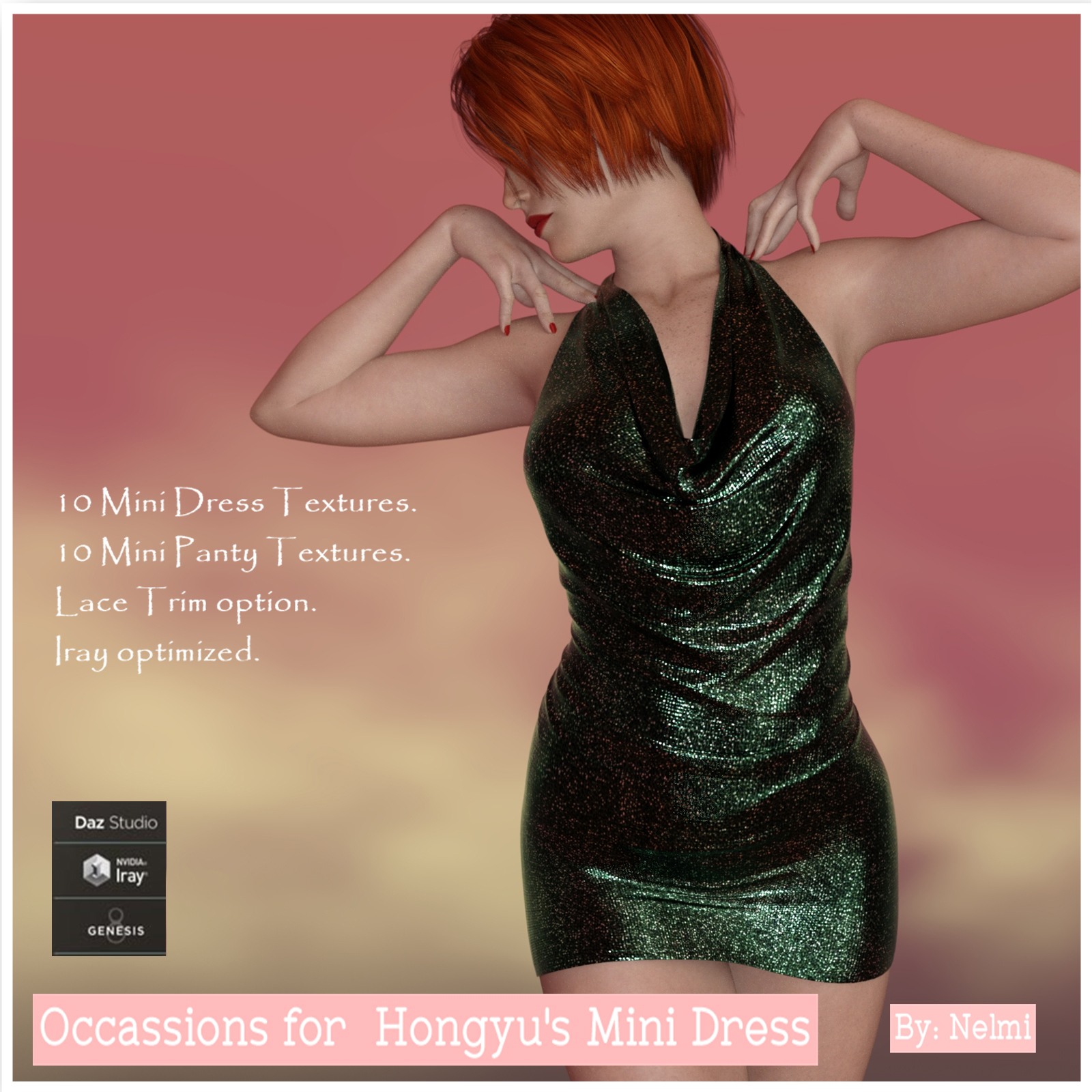 Ocassions Texture set for Mini Dress by Hongyu Genesis 8 and Victoria 8 by N/A