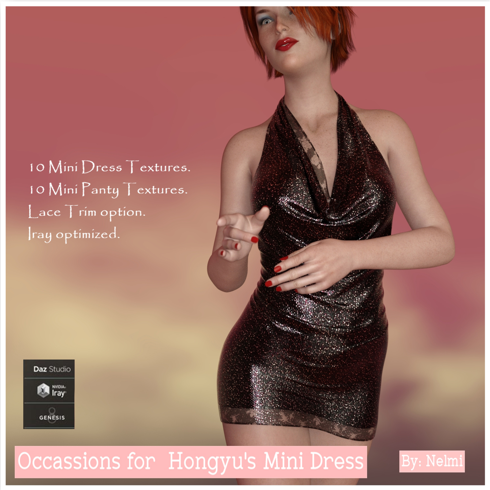 Ocassions Texture set for Mini Dress by Hongyu Genesis 8 and Victoria 8 by N/A