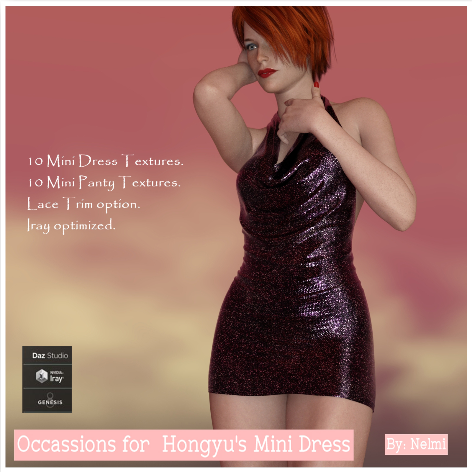 Ocassions Texture set for Mini Dress by Hongyu Genesis 8 and Victoria 8 by N/A
