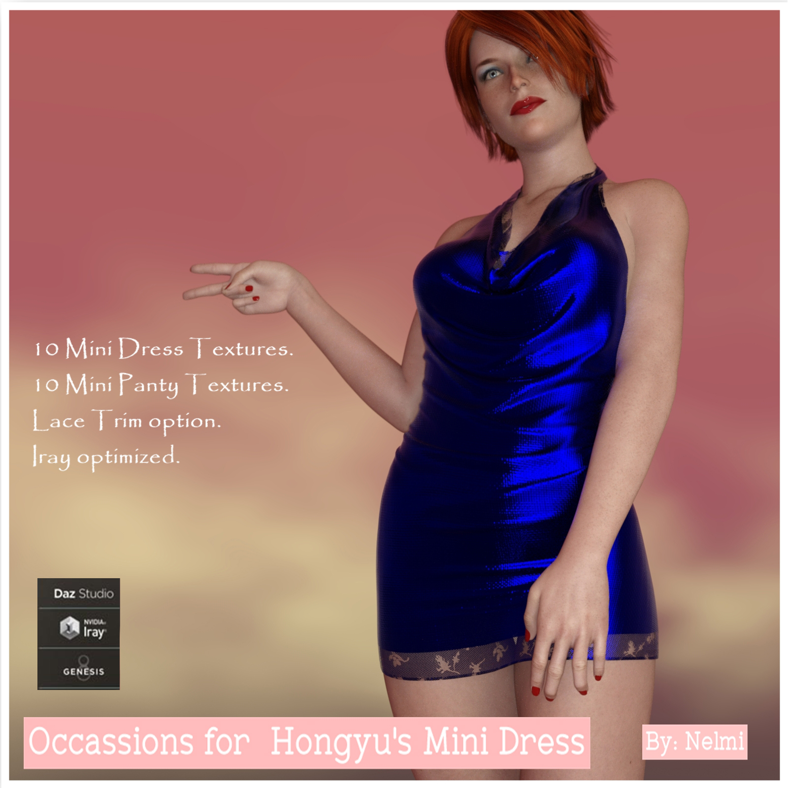 Ocassions Texture set for Mini Dress by Hongyu Genesis 8 and Victoria 8 by N/A