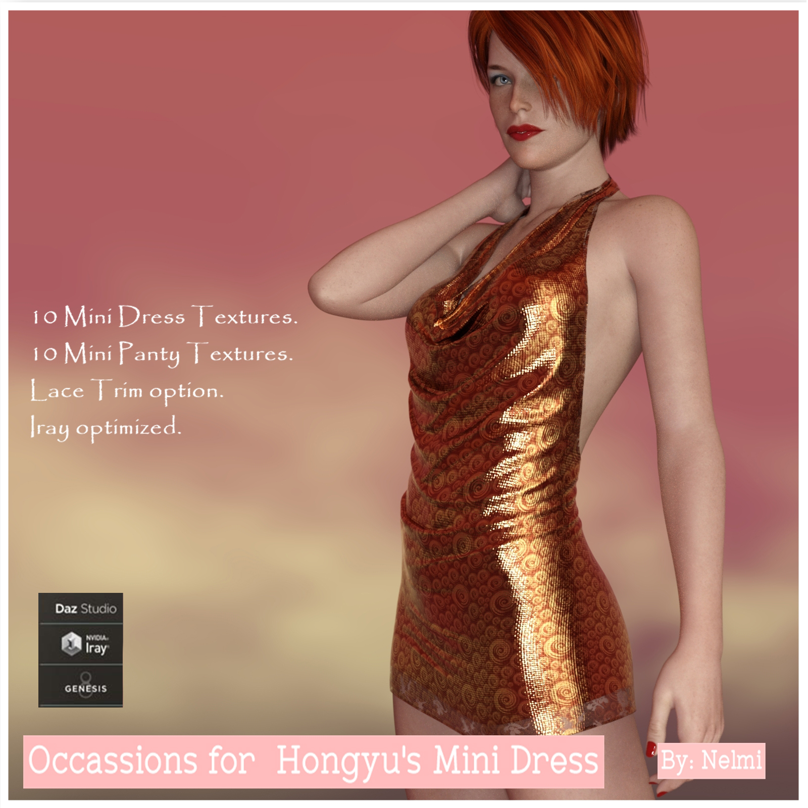 Ocassions Texture set for Mini Dress by Hongyu Genesis 8 and Victoria 8 by N/A