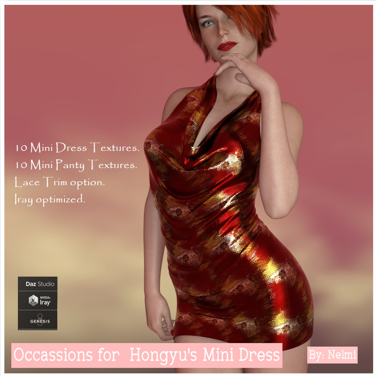 Ocassions Texture set for Mini Dress by Hongyu Genesis 8 and Victoria 8 by N/A