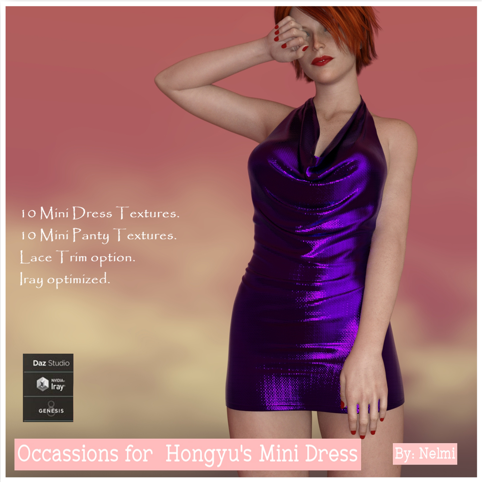 Ocassions Texture set for Mini Dress by Hongyu Genesis 8 and Victoria 8 by N/A