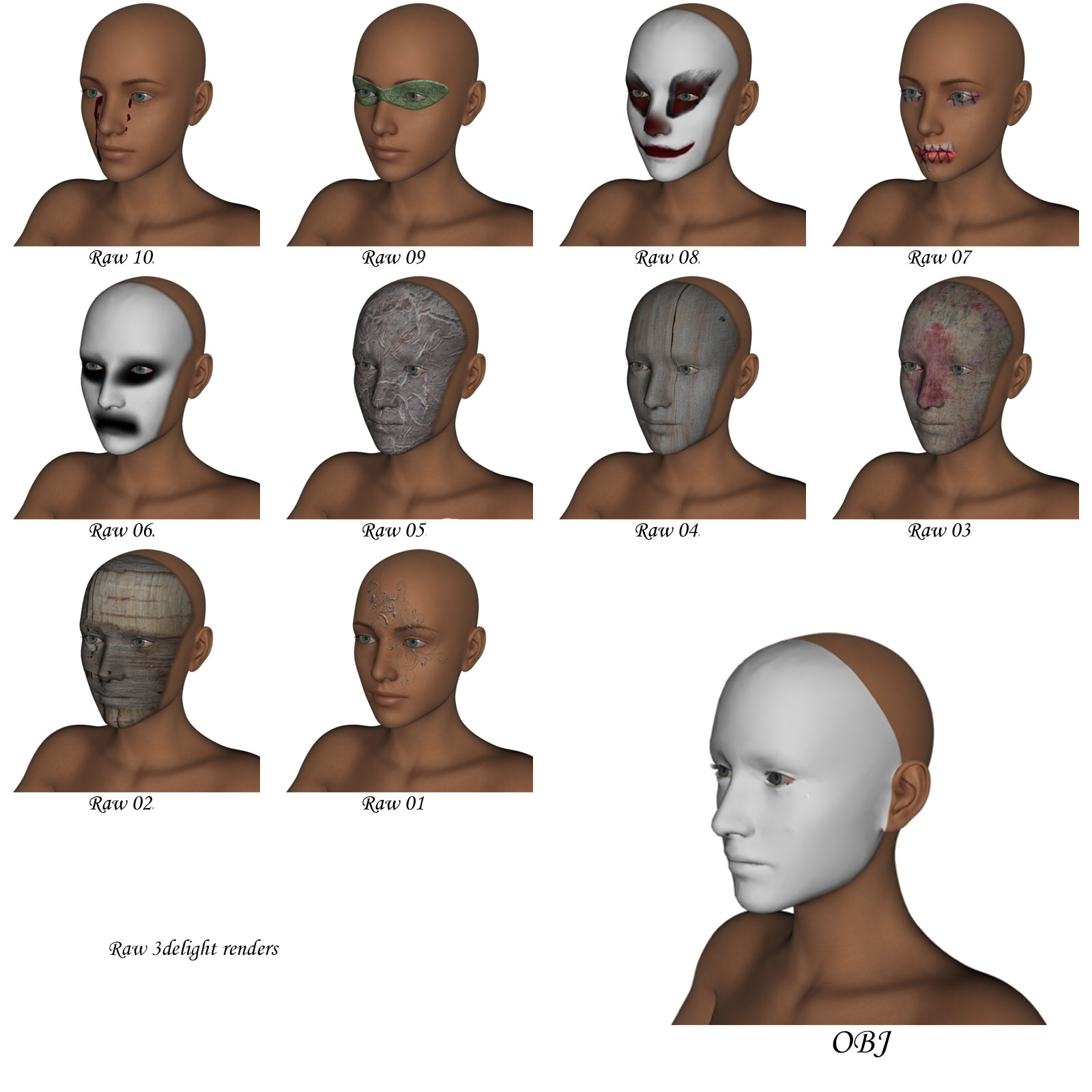 Masks for Genesis 8 Female by N/A