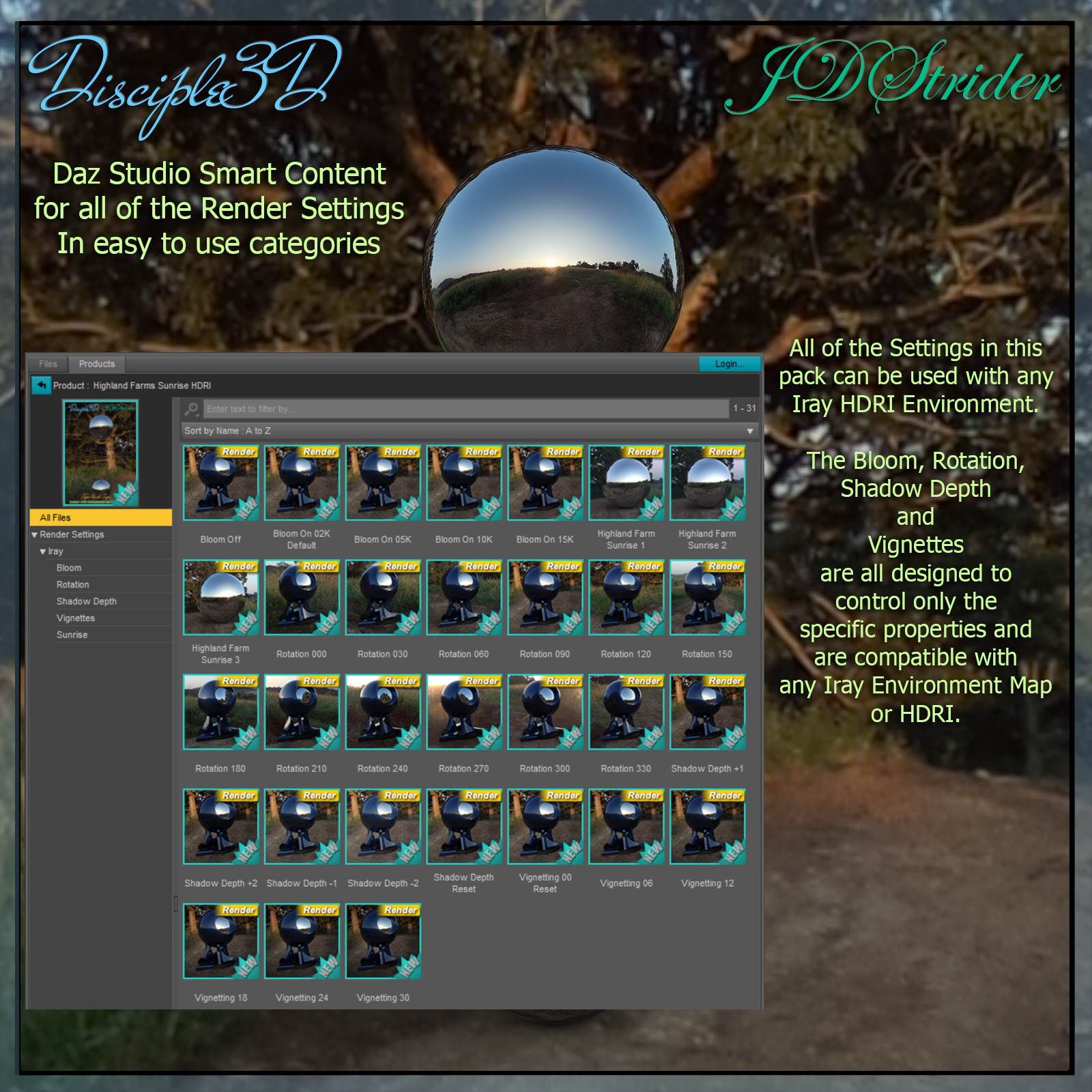 Disciple3D - Highland Farms Sunset HDRI by N/A