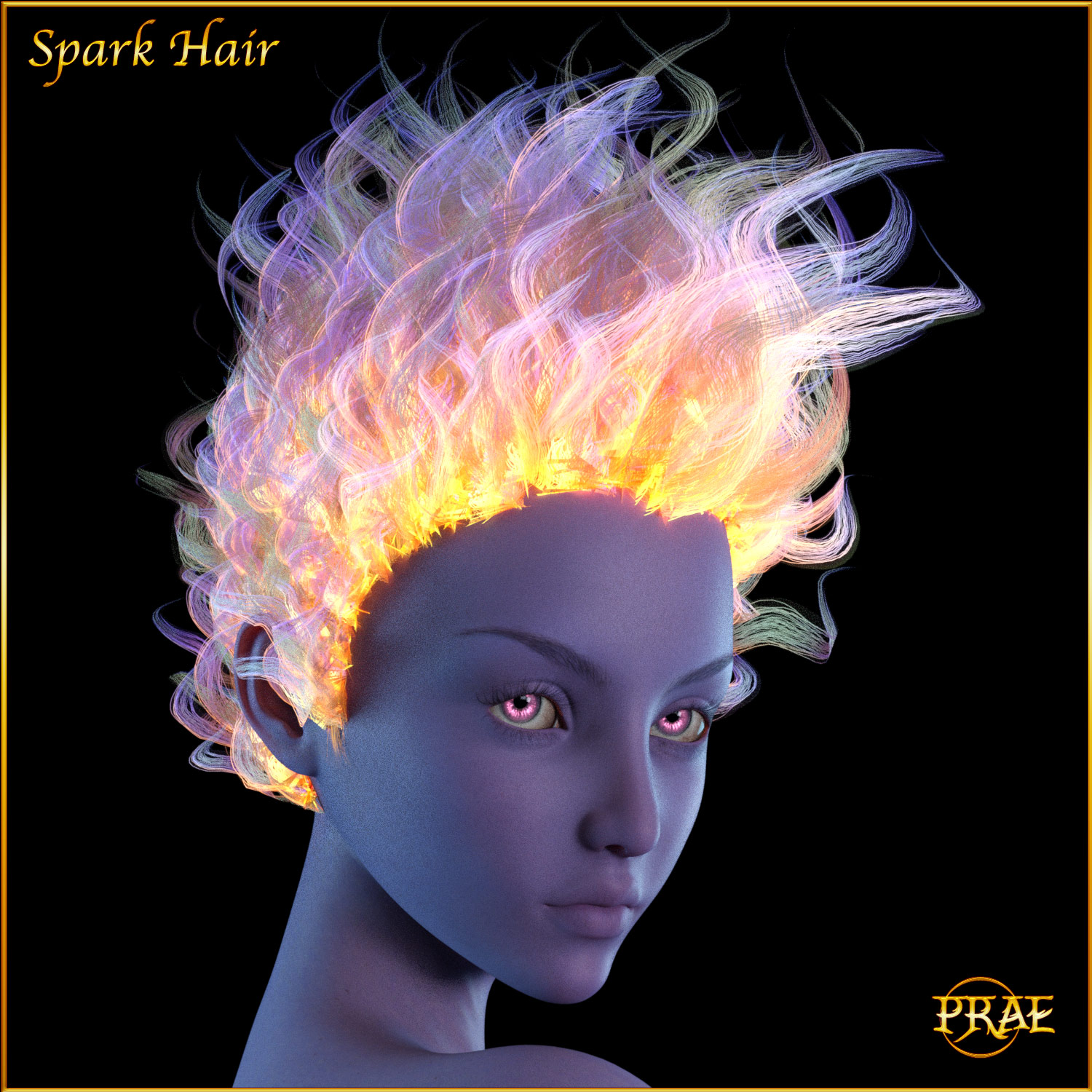 Prae-Fire Hair Double Pack G3/G8 Daz by N/A