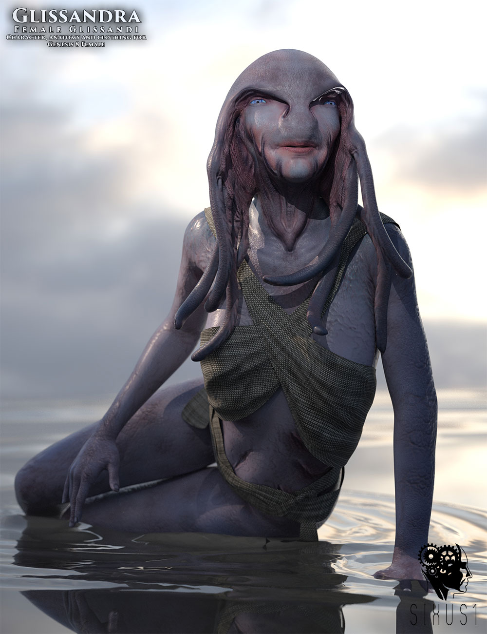Glissandra Female Glissandi Character, anatomy and clothing for Genesis 8 Female by N/A