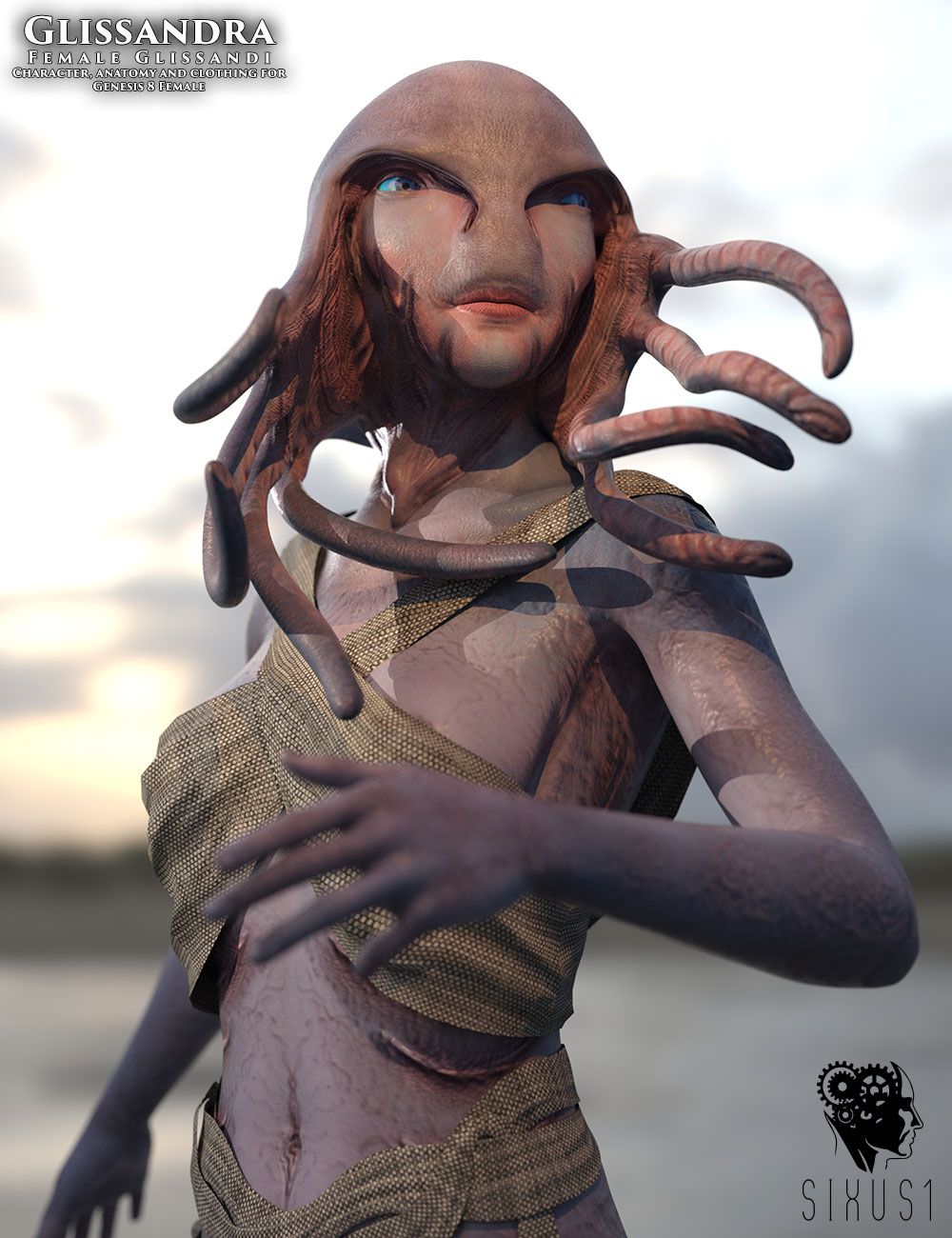Glissandra Female Glissandi Character, anatomy and clothing for Genesis 8 Female by N/A