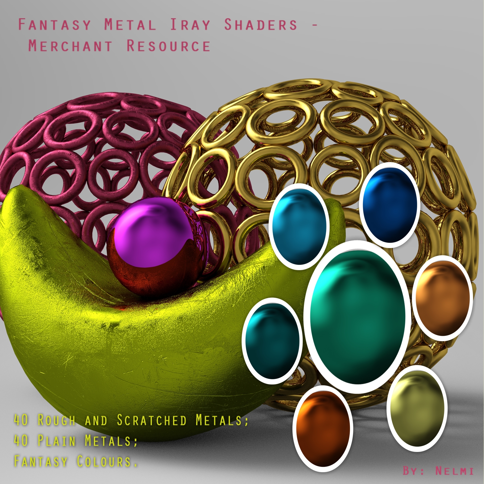 80 Fantasy Metal Iray Shaders - MR by N/A