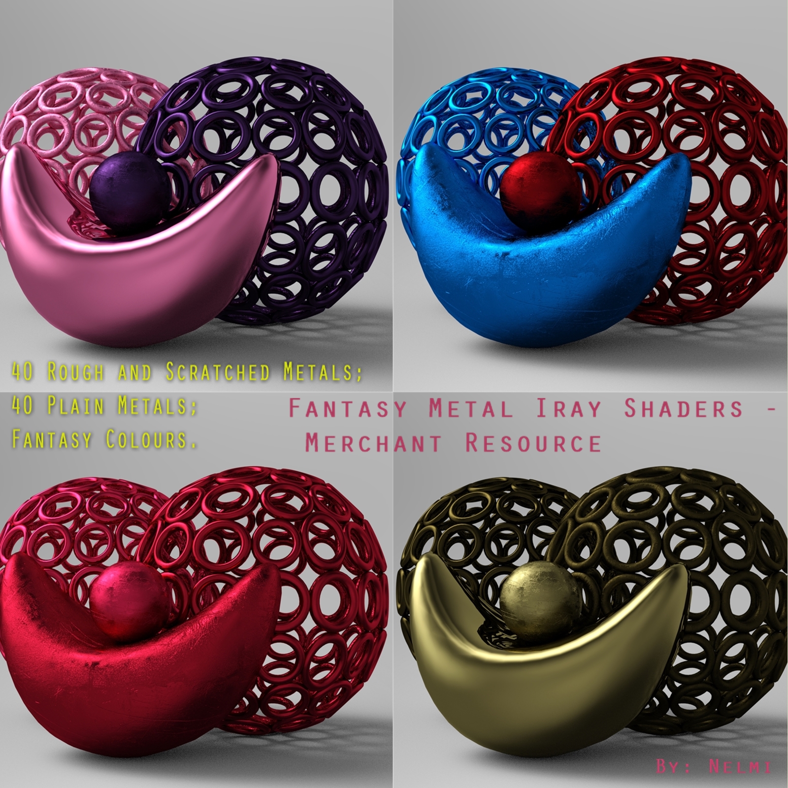 80 Fantasy Metal Iray Shaders - MR by N/A
