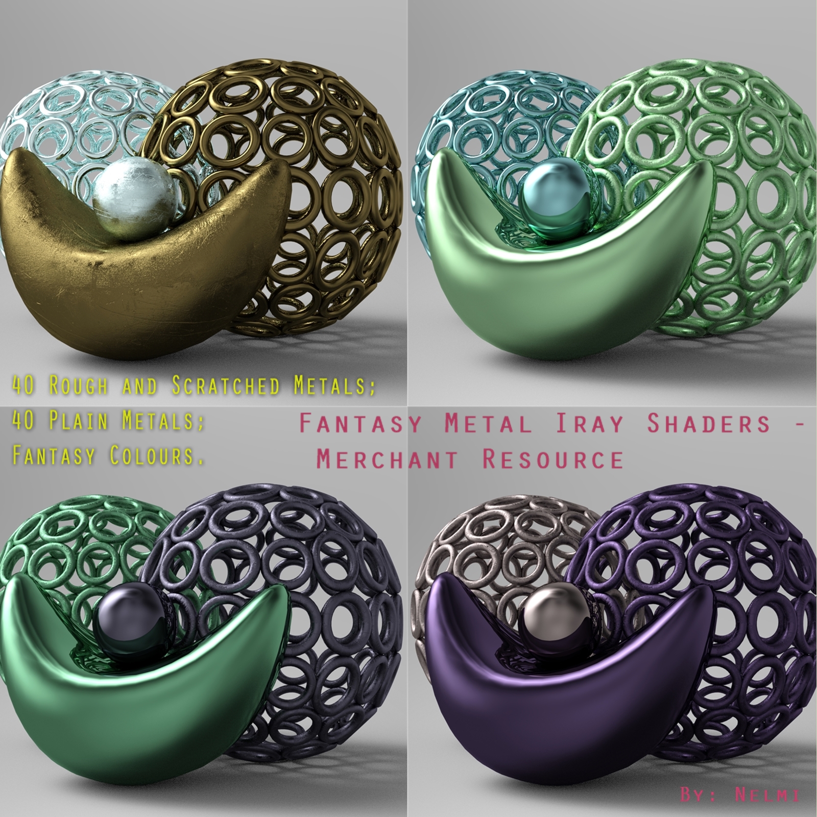 80 Fantasy Metal Iray Shaders - MR by N/A
