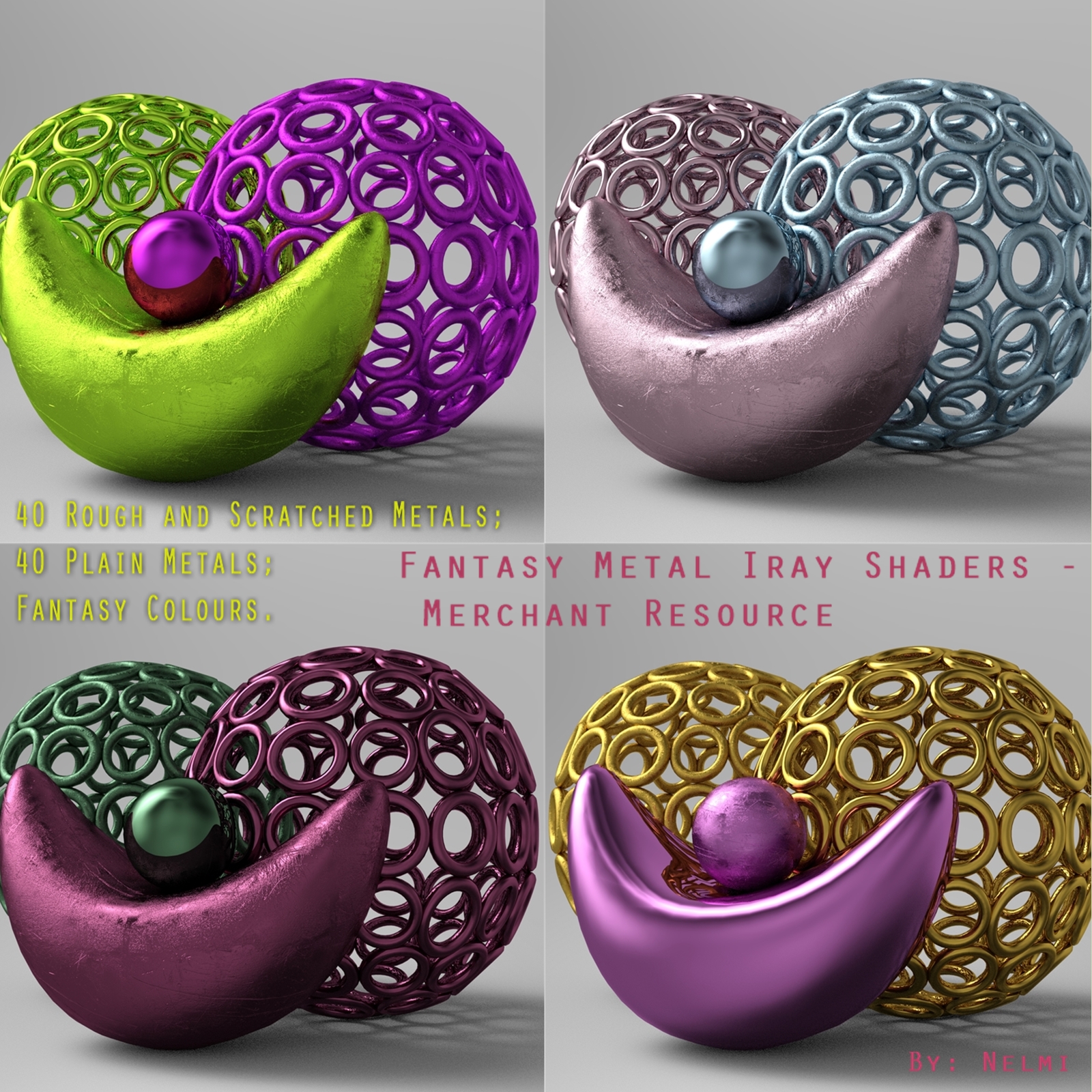 80 Fantasy Metal Iray Shaders - MR by N/A