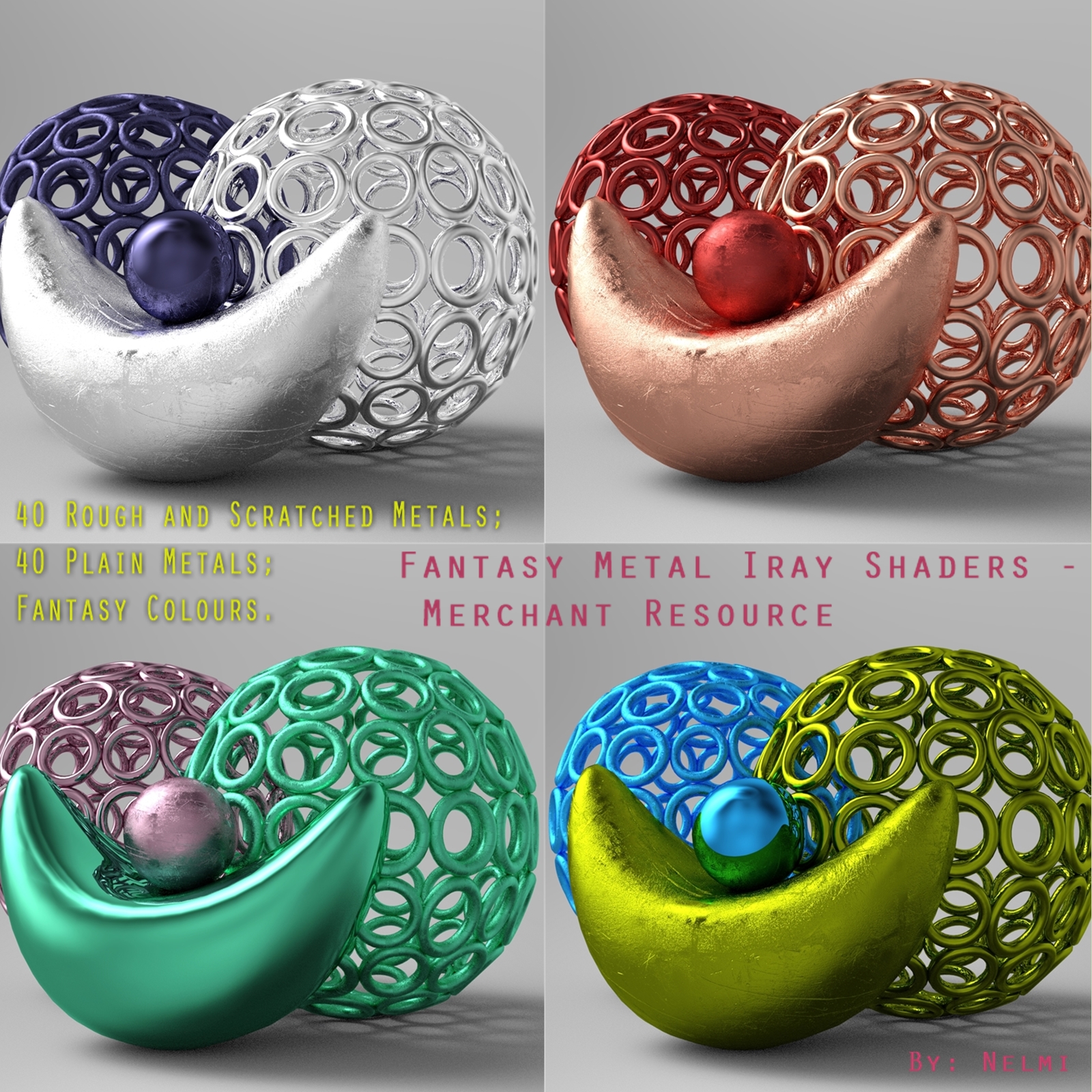 80 Fantasy Metal Iray Shaders - MR by N/A