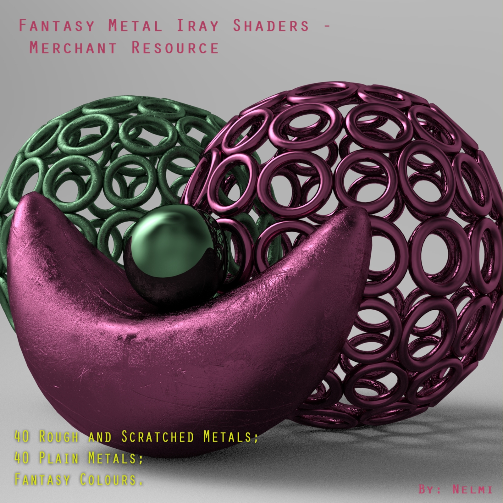 80 Fantasy Metal Iray Shaders - MR by N/A
