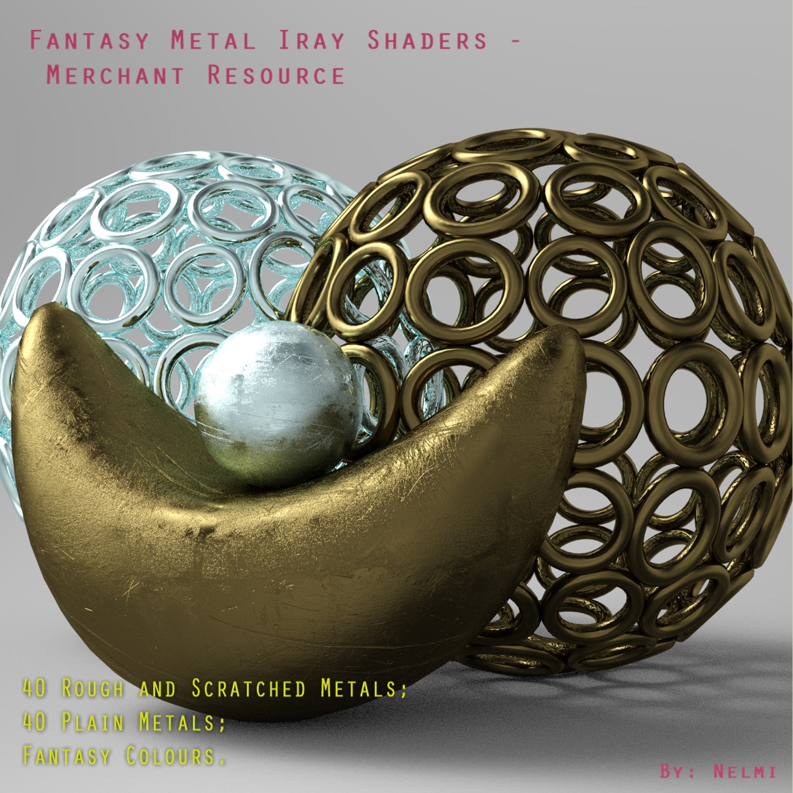 80 Fantasy Metal Iray Shaders - MR by N/A