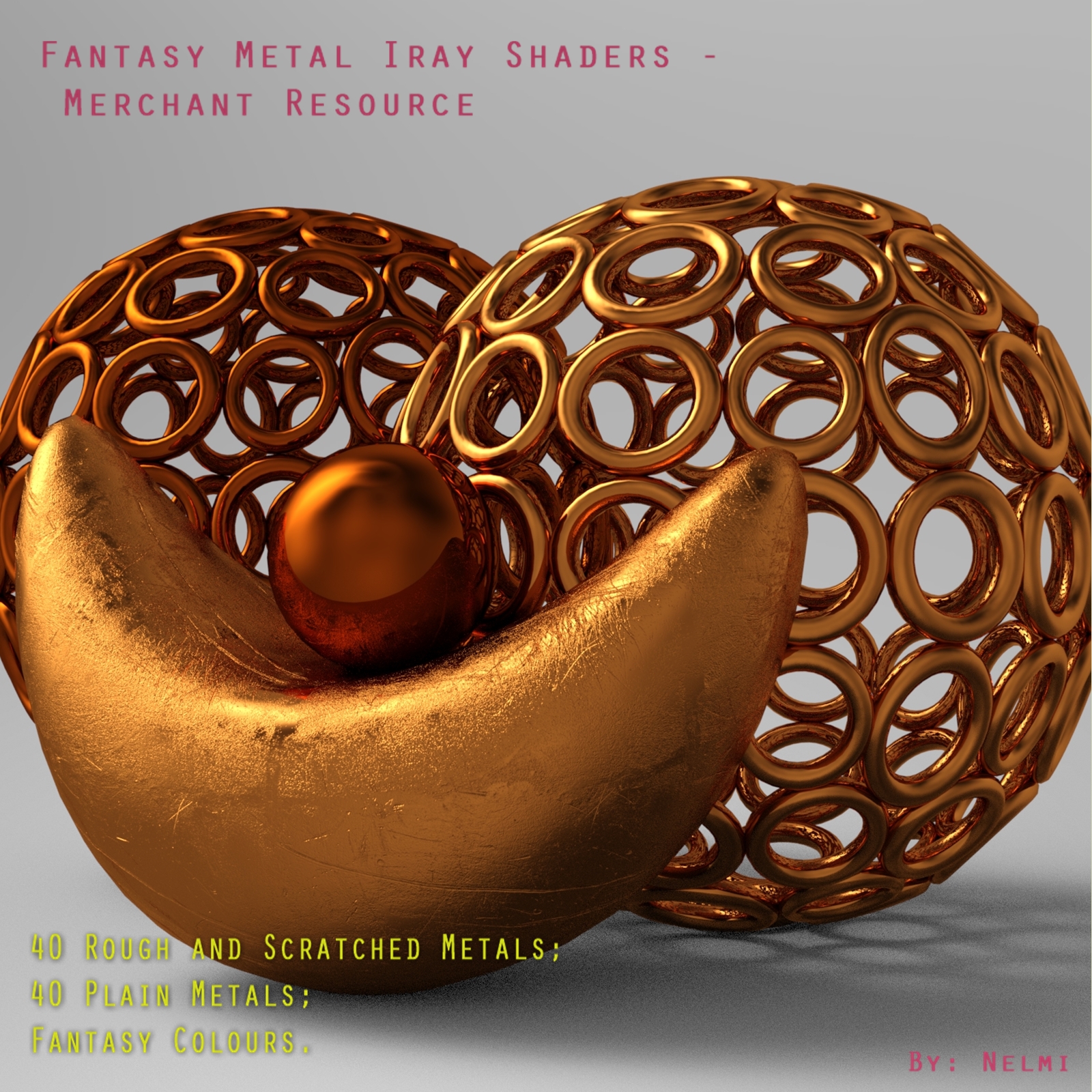80 Fantasy Metal Iray Shaders - MR by N/A