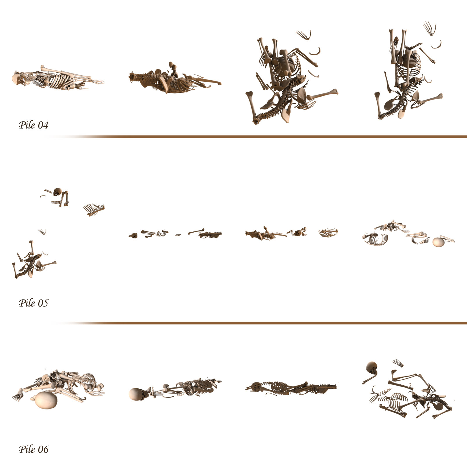 Piles of Bones for G8M Skeleton by N/A