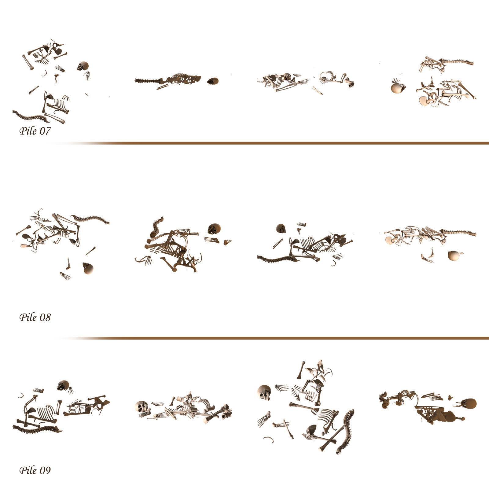 Piles of Bones for G8M Skeleton by N/A