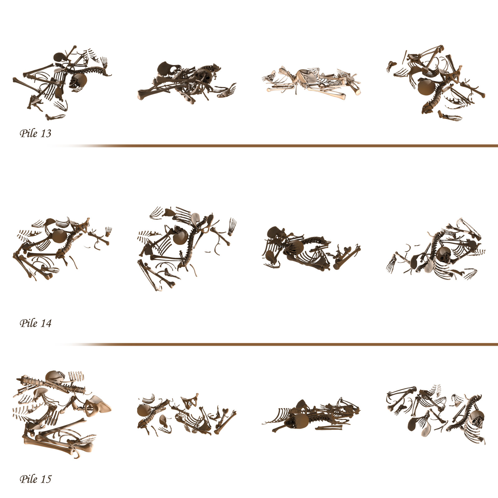 Piles of Bones for G8M Skeleton by N/A