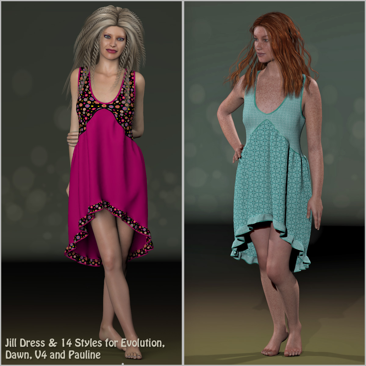 Jill Dress and 14 Styles for Evolution, V4, Dawn and Pauline by N/A