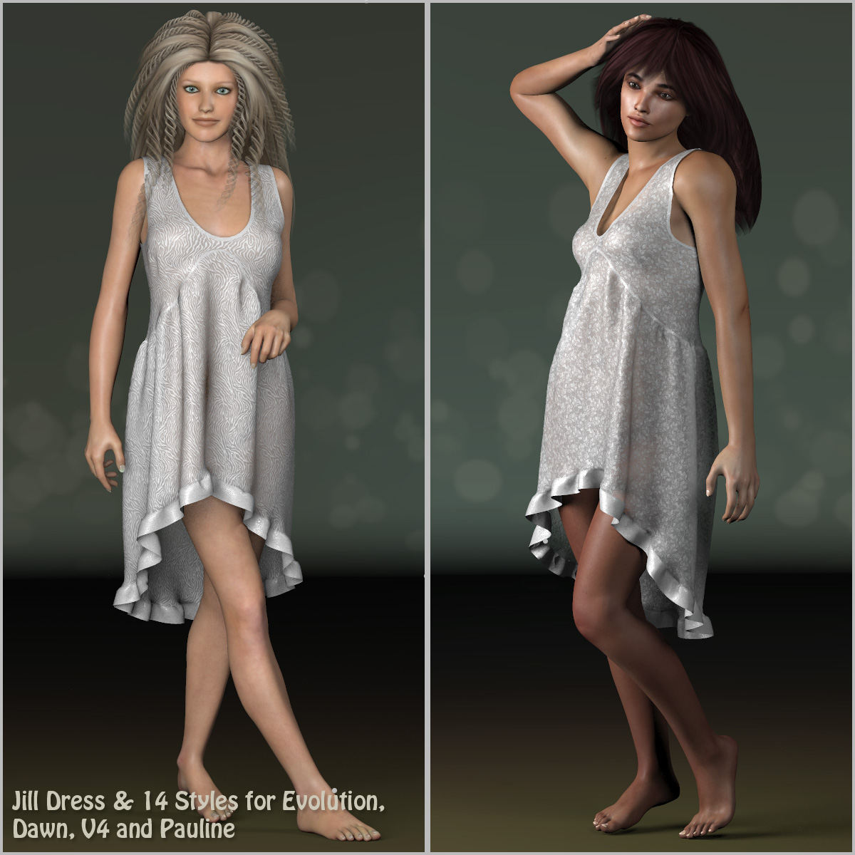 Jill Dress and 14 Styles for Evolution, V4, Dawn and Pauline by N/A