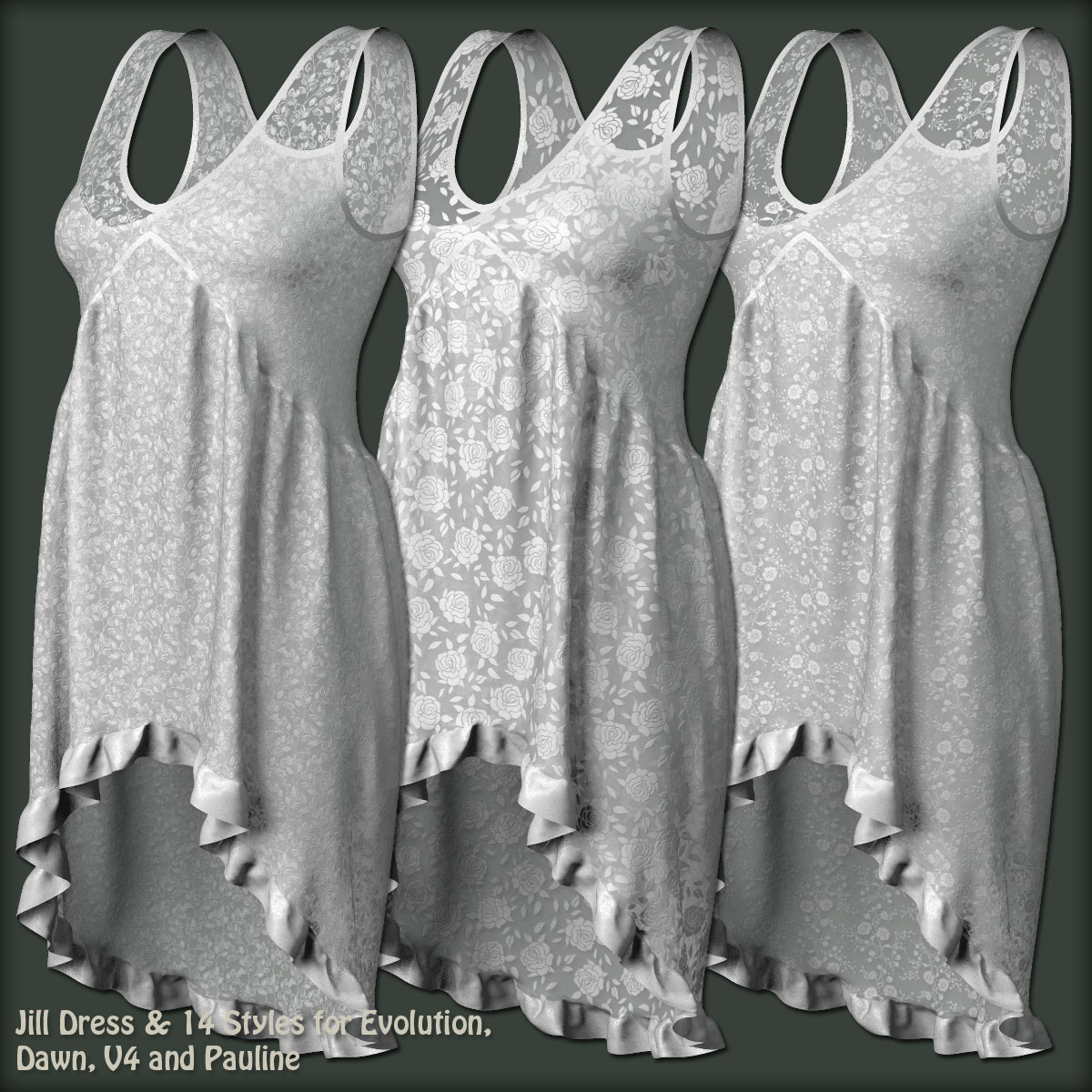 Jill Dress and 14 Styles for Evolution, V4, Dawn and Pauline by N/A