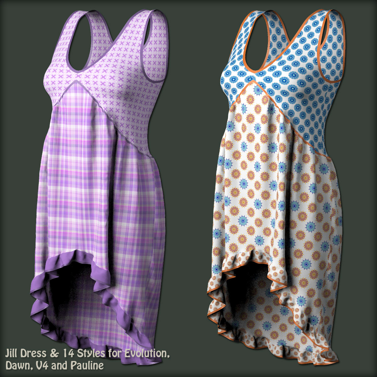 Jill Dress and 14 Styles for Evolution, V4, Dawn and Pauline by N/A