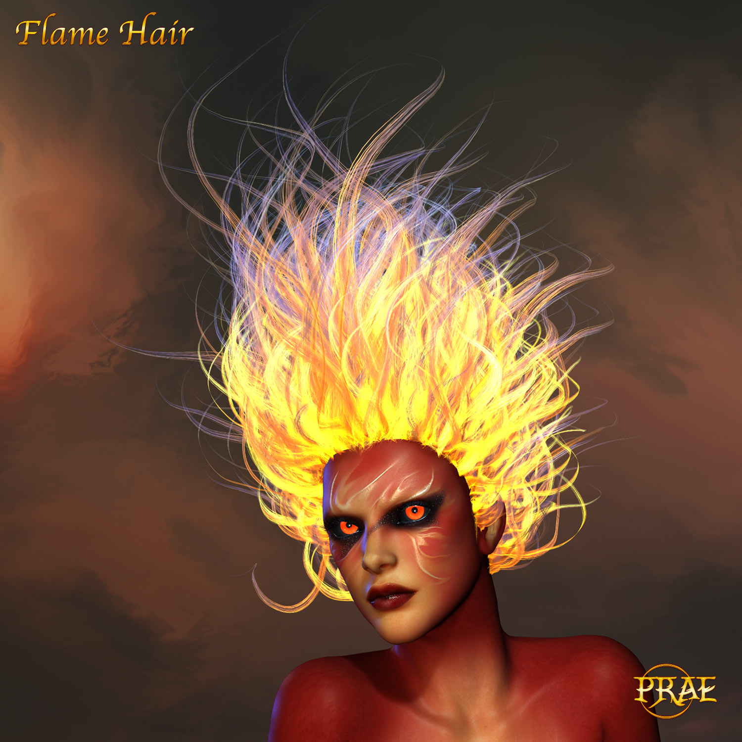 Prae-Fire Hair Double Pack V4/M4 Poser by N/A