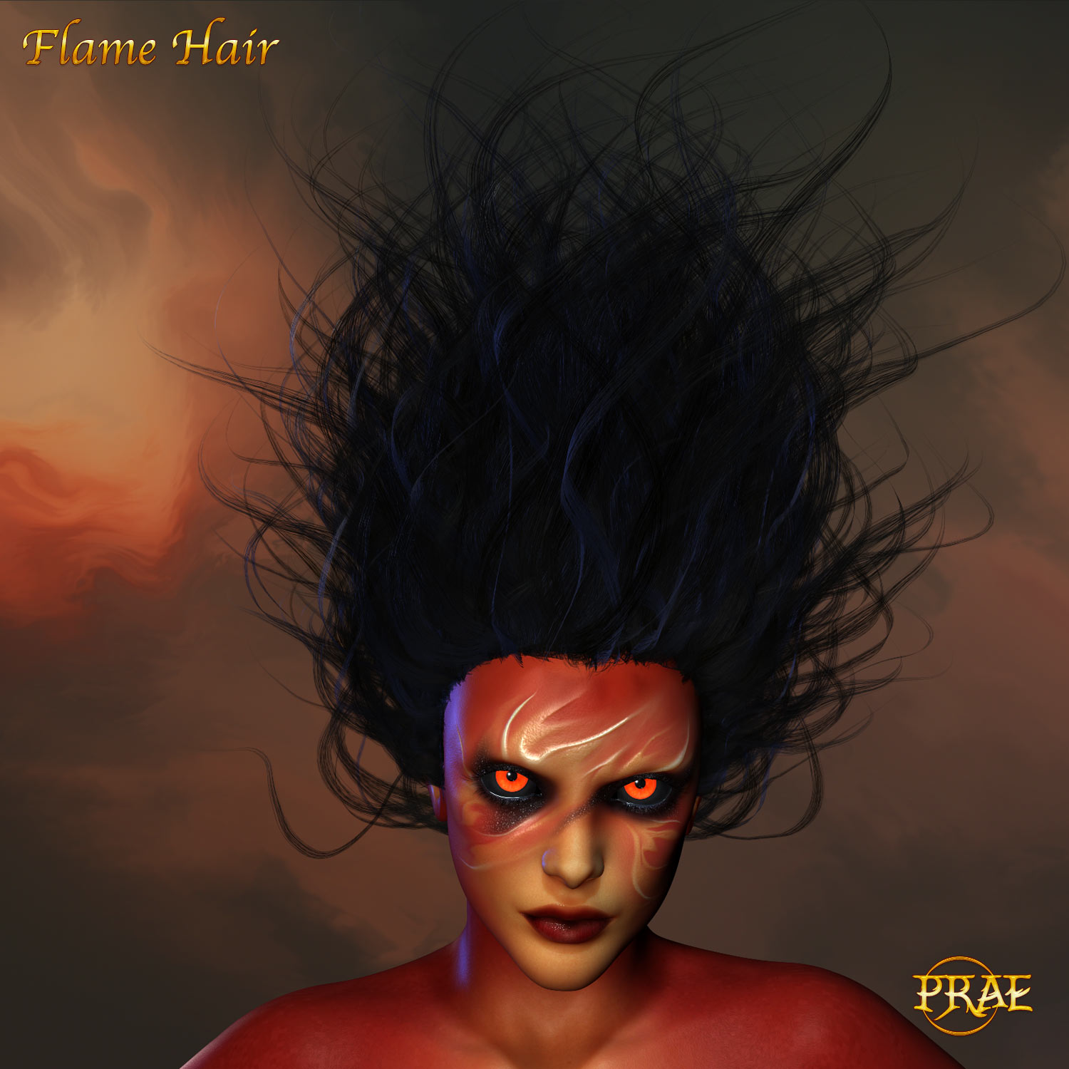 Prae-Fire Hair Double Pack V4/M4 Poser by N/A