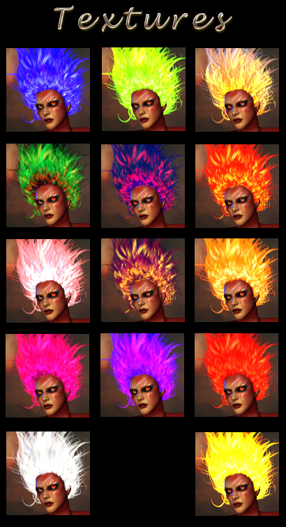 Prae-Fire Hair Double Pack V4/M4 Poser by N/A