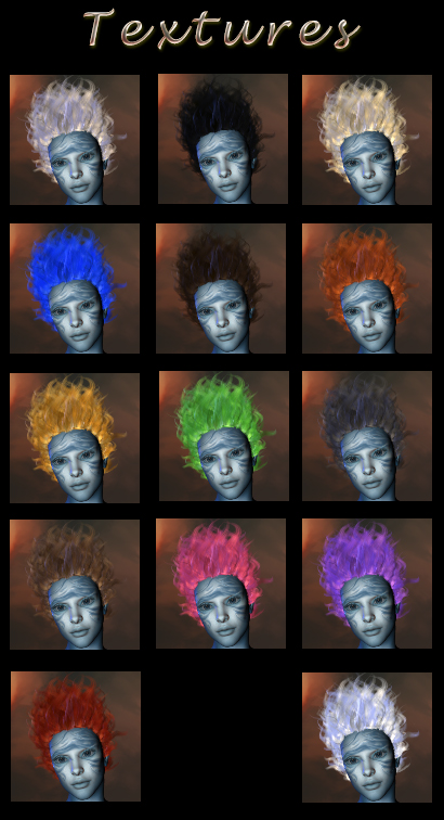 Prae-Fire Hair Double Pack V4/M4 Poser by N/A
