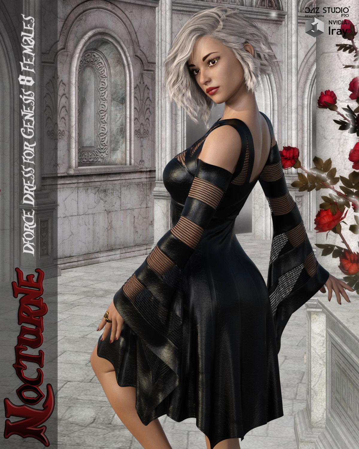 Nocturne - dForce dress for Genesis 8 Females by N/A