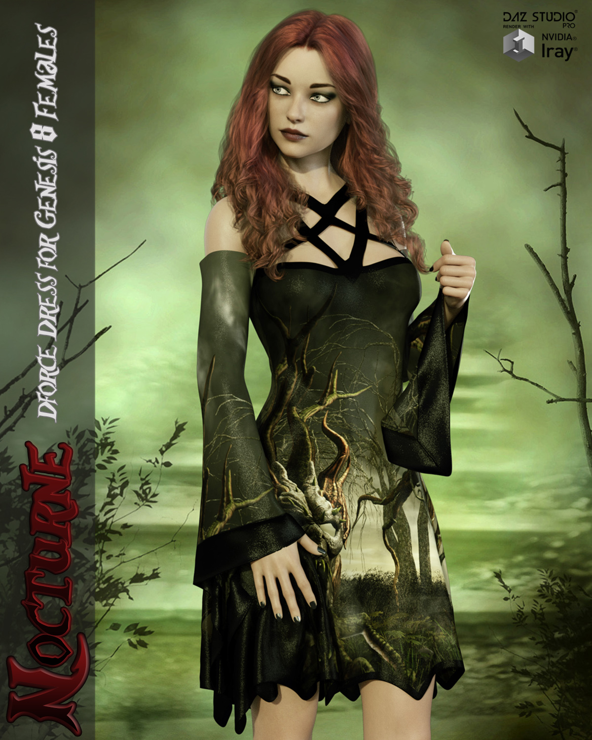 Nocturne - dForce dress for Genesis 8 Females by N/A