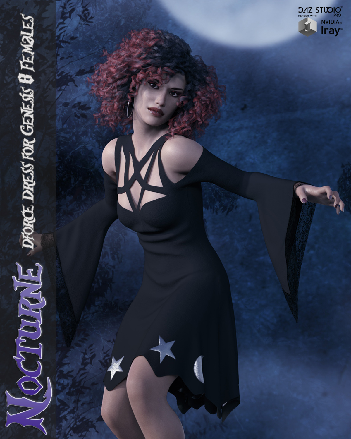 Nocturne - dForce dress for Genesis 8 Females by N/A
