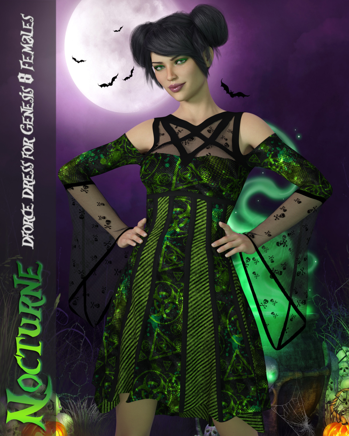 Nocturne - dForce dress for Genesis 8 Females by N/A