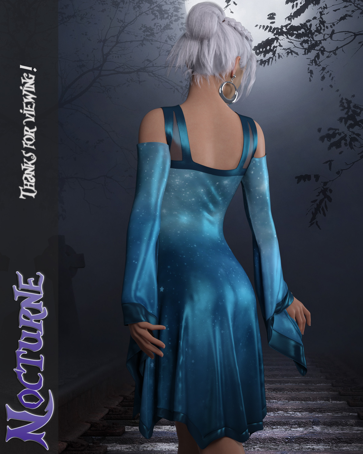 Nocturne - dForce dress for Genesis 8 Females by N/A