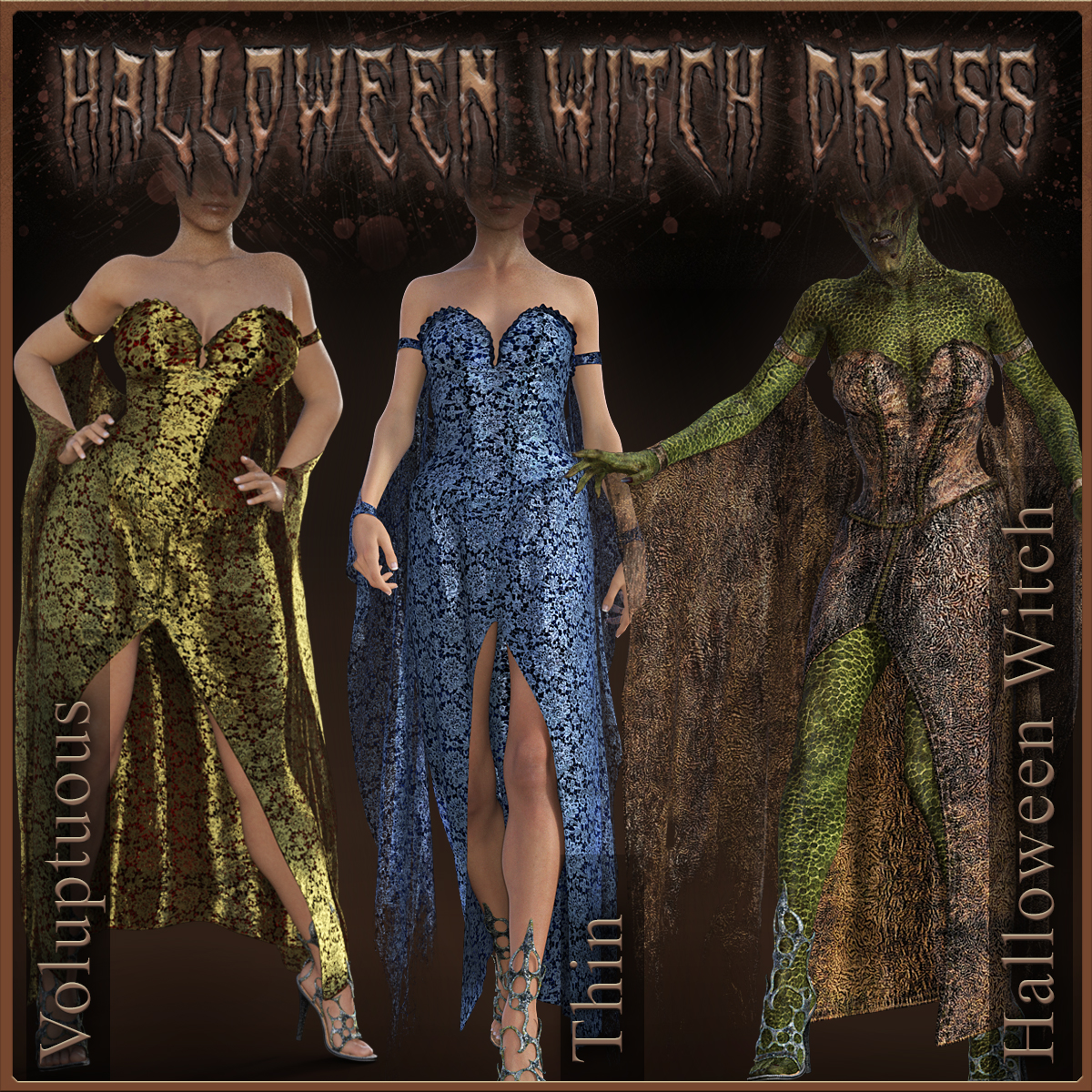 Halloween Witch Dress for Genesis 8 Females by N/A