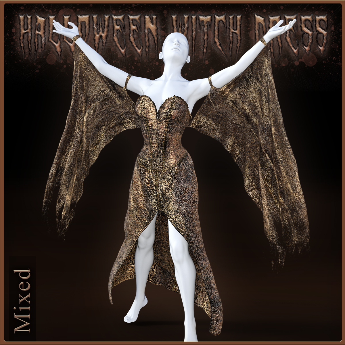 Halloween Witch Dress for Genesis 8 Females by N/A