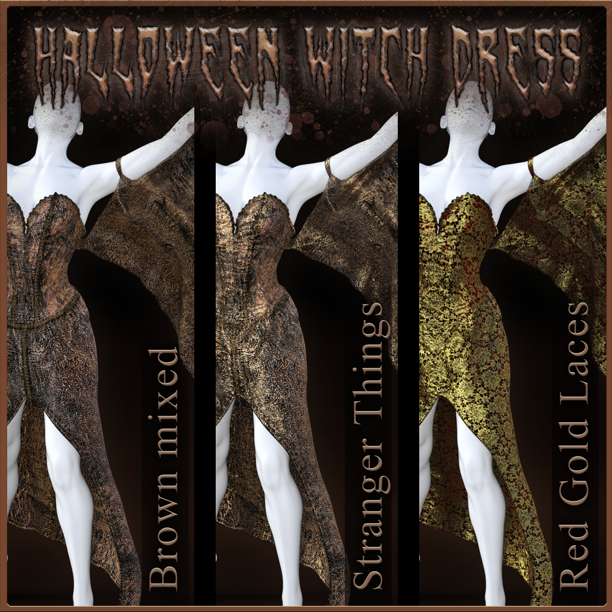 Halloween Witch Dress for Genesis 8 Females by N/A