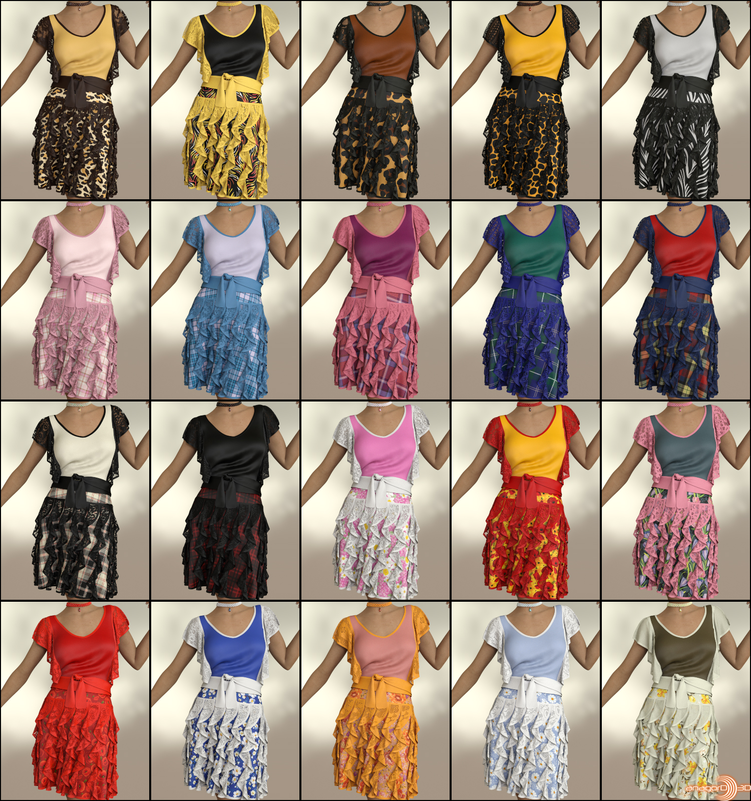 dForce Julie Outfit for G8F by N/A