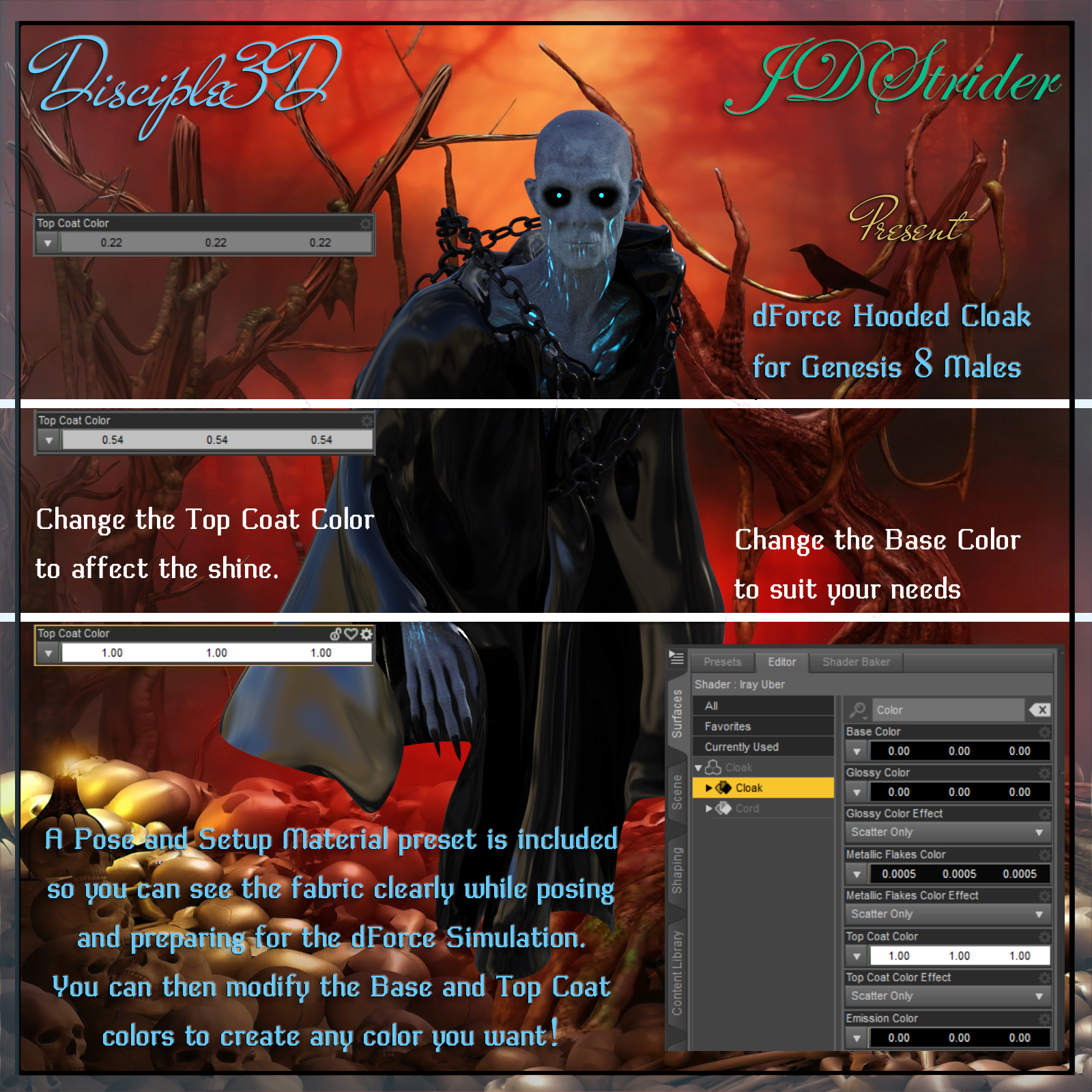 dForce Hooded Cloak for G8M by N/A