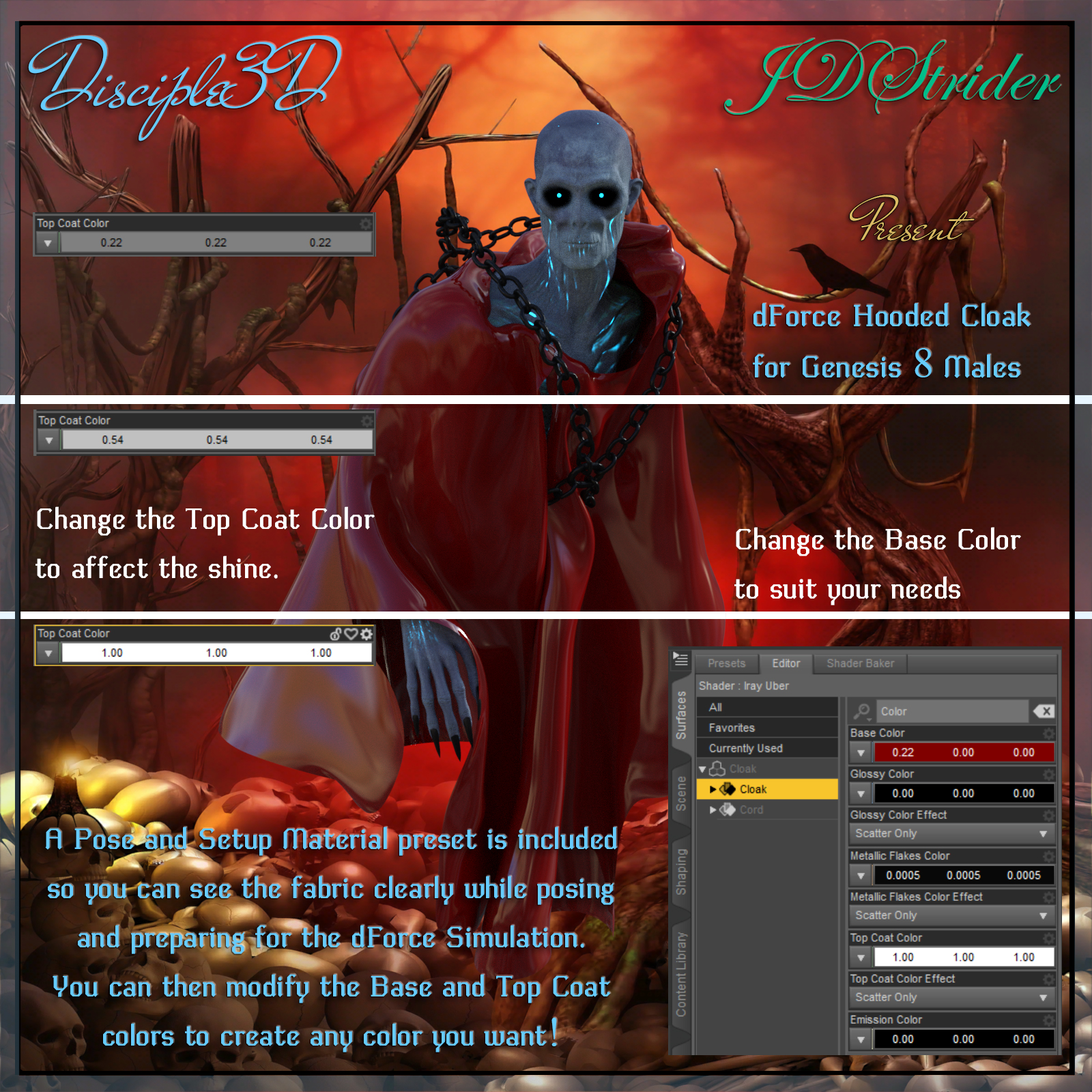 dForce Hooded Cloak for G8M by N/A
