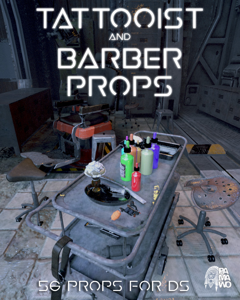 Tattooist and Barber Props DS by N/A
