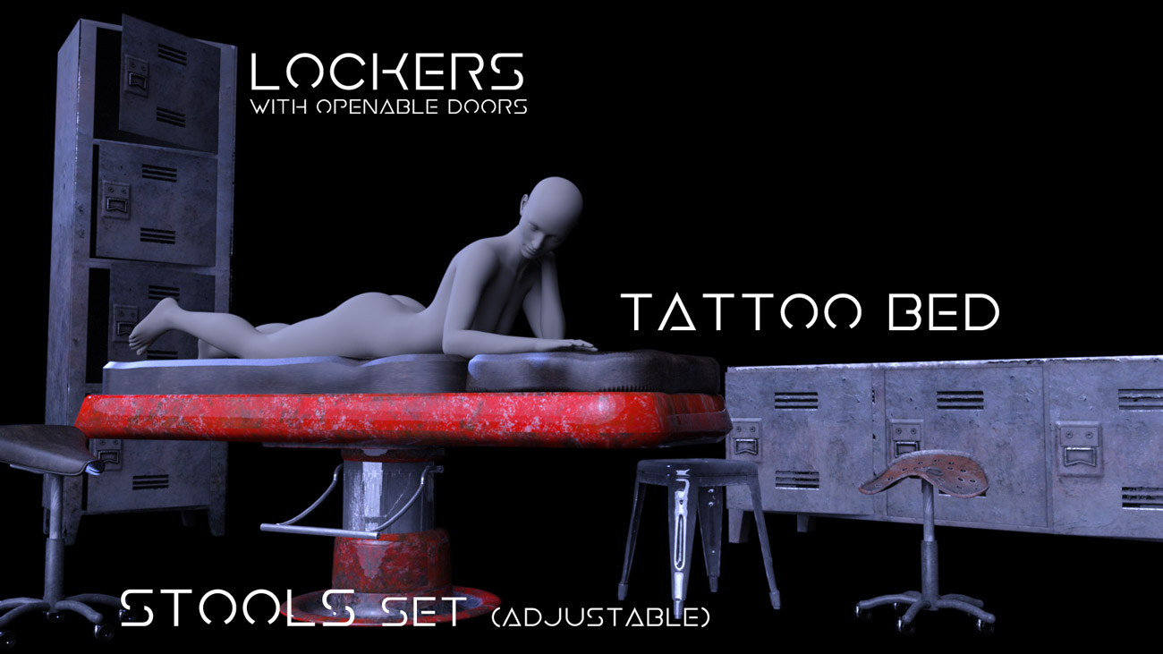 Tattooist and Barber Props DS by N/A